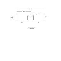 Procasa Keuken Werkblad 201x60cm Multiplex Zwart DE 2390 Voorzien Van Waterkering Zijkanten Afgewerkt Inclusief Spoelbak Lanseto 043N