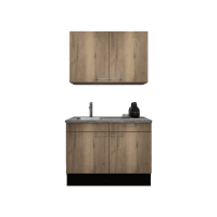 Procasa Keuken 120cm Compleet Mountain Oak Spoelbak Links