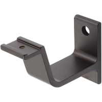 Hermeta Leuninghouder 3551 65mm Vlak Tapgat Aluminium Zwart
