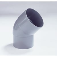 Dyka PVC RWA Bocht 100mm 45 Graden Lijmmof/Verjongd Spie Grijs