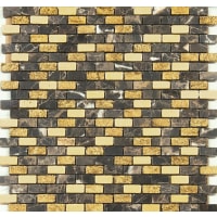 Mozaiektegel Musa Brick Emperador 30x30cm 8mm Glanzend Gerectificeerd