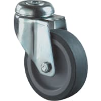 Kelfort Zwenkwiel Met Glijlager 125mm 100kg Met Boutgat Verzinkt Zwart