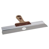 Super Prof Spackmes Pure 380mm RVS Met Lederen Handgreep