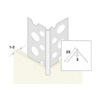 Ripstaal Hoekbeschermer 1030 0,4 300cm 1-3mm Aluzink