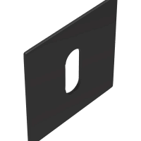 Skantrae Sleutelrozet Squared Flat Zwart