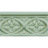 Strip Modernista Relieve Bizantino Verde Claro 7,5x15cm Glanzend