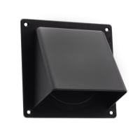 Gevelklep Universeel 100/125/110x54mm Zwart