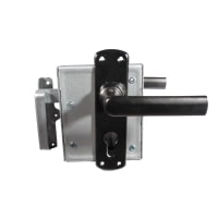 Oplegslot PC89 Staal Garnituur Met Krukken en Sluitplaat Zwart