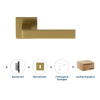 Skantrae Hang&Sluitwerkpakket 2089 Quadrate 28 Regular + Sleutelrozet + Klavierslot Messing