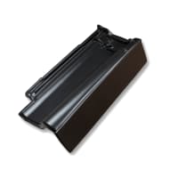 Nelskamp Flachdachpan F-12-U Zuid Gevelpan Rechts Nederlands Model Zwart Engobe 765