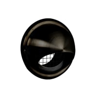 Buitenrooster Bol 150mm RVS Zwart