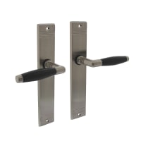 Intersteel Deurkruk Ton Basic Met Schild Groef 1 Paar 235x43x5mm Blind Mat Nikkel/Ebbenhout