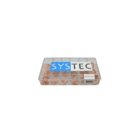Systec Assortimentsdoos Afdichtring 18-vaks Din7063A Roodkoper