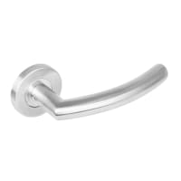 Intersteel Deurkruk Half Rond/90Gr Op Rozet 53x8mm Rond Verdekt Met Nokken RVS