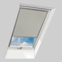 Fakro Rolgordijn Met Zijgeleiding ARP Z-Wave Solar II 114x160cm Elektrisch Exclusief Afstandbediening Kleur Grijsbeige (240)