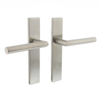 Intersteel Deurrkruk Op Schild Rechthoek 1 Paar 219x40x9mm Blind RVS