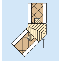 Faay Hoekstijl VP-70 Grenen 90 Graden 300cm