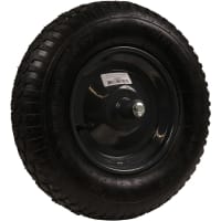 Kelfort Kruiwagenwiel Met Kogellager 400mm Loopvlak Rubber Zwart Velg Grijs