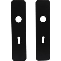Oxloc Kortschild Recht Met Kruk-/Sleutelgat 185x44mm SL56 Aluminium Zwart
