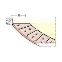 Ripstaal Stucstopprofiel 3768 Wit 300cm 13.5mm PVC Buigbaar
