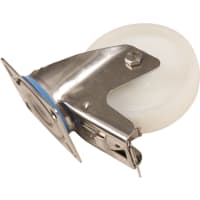 Kelfort Zwenkwiel Met Rollager 150mm 200kg Met Bevestigingsplaat En Rem Wit