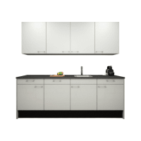 Procasa Keuken 240cm Compleet Wit Spoelbak Rechts Uit Midden Met Geintegreerde Vaatwasser