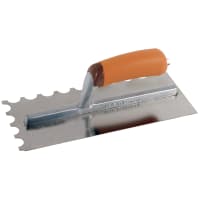 Super Prof Lijmspaan Halfrond Getand 20x10mm 280x120mm RVS Met SuperSoft Handgreep