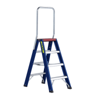 ProOne Trap DO4 Dubbel Oploopbaar 2x4 Treden Met Beugel