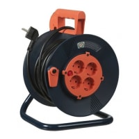 Connectra Kabelhaspel XPN Met 4 Contactdozen 3x1.5mm² 25m Zwart/Oranje