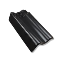 Nelskamp Flachdachpan F-12-U Zuid Gevelpan Links Nederlands Model Zwart Engobe 765