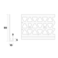 Ripstaal Stucstopprofiel 3110 260cm 10mm PVC
