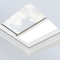 Fakro Verduisterend Rolgordijn Platdak ARF/D I 06K 90x120cm Solar Elektrisch Kleur Wit (255)