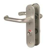 Nemef Deurkruk 3253 Op Schild D-Model Linkswijzend WC63 Aluminium F1 Paar