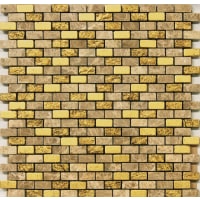 Mozaiektegel Musa Brick Capuccino 30x30cm 8mm Glanzend Gerectificeerd