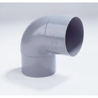 Dyka PVC RWA Bocht 100mm 87,5 Graden Lijmmof/Verjongd Spie Grijs