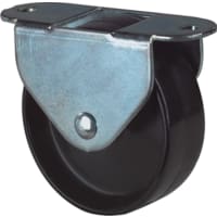 Kelfort Bokwiel Met Glijlager 50mm 60kg Met Bevestigingsplaat Verzinkt Zwart