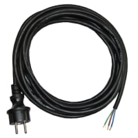 Vetec Aansluitsnoer 3x1.5mm² Kabellengte 5m H07RN-F Met Stekker Zwart