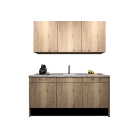 Procasa Keuken 180cm Compleet Mountain Oak Inclusief Onderbouw Vaatwasser