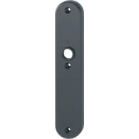 HOPPE Veiligheidslangschild 3214 Ovaal Blind Met Krukgat 250x50mm Aluminium Zwart SKG3