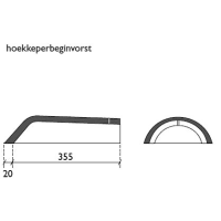Monier Novo+ Uni-Hoekkeperbeginvorst Zwart