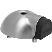 Oxloc Deurbuffer Vloer 22x57mm Bolrond RVS/Rubber Zilver/Zwart