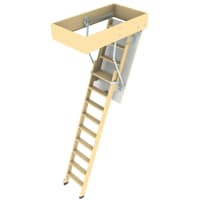 Novoferm Vlieringtrap 1180 70x110x260cm 2-delig Inclusief Raveelbak En Luik FSC Mix 70%