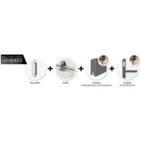 Skantrae Hang&Sluitwerkpakket 529SSL Delta RVS 2x Deurkom Terra RVS