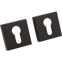 Oxloc Cilinderrozet Vierkant 11mm RVS Met Onderrozet Kunststof Zwart
