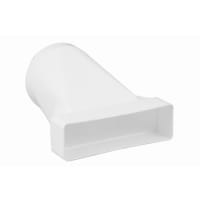 Overgangsstuk Recht 125-204x60mm Kunststof Wit