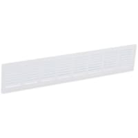 Plintrooster 400x80mm Aluminium Wit
