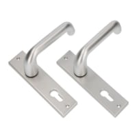 AMI Deurkrukgarnituur 386 PC72 F1 Alu Recht Rotaveer 178/43 Voor Deurdikte 38-42mm
