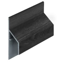 Keralit Trim/Kraal Aansluitprofiel 17mm 600cm Zwart Eiken Modern Houtstructuur
