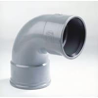 Dyka PVC Bocht 110mm SN4/SN8 2FM 90 Graden 2x Manchetmof Grijs