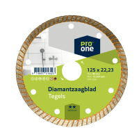 ProOne Diamantzaagblad 125x22,23mm Medium Tegels